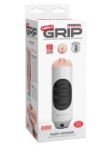 Masturbator Mega Grip Vibrator Stroker Pussy White/Black/Light