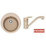 Pachet chiuveta fragranite Franke ROG 610 + Baterie Novara Plus, cartus ceramic, Avena