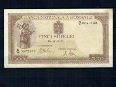 Romania 1941, 2 aprilie - 500 lei, circulata foto