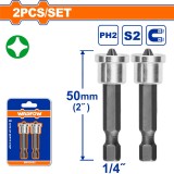 WADFOW - SET BITI CU OPRITOR PH2 50MM - 2 BUC PowerTool TopQuality