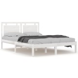 Cumpara ieftin Cadru de pat, alb, 120x200 cm, lemn masiv