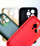 Husa telefon Iphone 14 Pro silicon 2.0 mm, Negru, Rosu, Verde