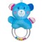 Jucărie Zornăitoare, Ursuleț de Plus, 16cm, Albastru, Multicolor