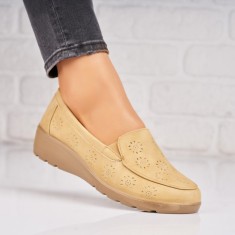 Pantofi dama casual Bej din Piele Ecologica Bryar A4792 foto