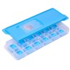 Tavă Cuburi de Gheață, 12 Compartimente, Capac Plastic, Transparent Albastru, Oem