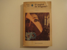 O pagina de dragoste - Emile Zola Editura Eminescu 1971 foto