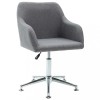 Scaun de birou pivotant, gri deschis, material textil