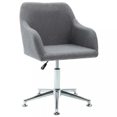 Scaun de birou pivotant, gri deschis, material textil