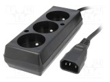 Cablu JONEX 3x1mm2 CEE 7/5 IEC C14 tată PVC 0,3m