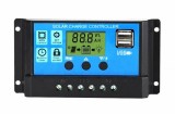 Controler/Regulator de incarcare panou solar, 12 - 24V, 30A, mini dual USB, AVEX