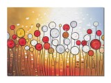 Tablou modern pictat manual living, dormitor, Bucurie, 70x50cm ulei panza, gata de agatat pe perete