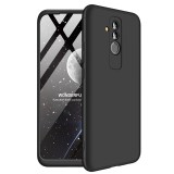 Husa Full Cover 360&deg; (fata + spate + folie sticla) compatibil cu Huawei Mate 20 Lite din plastic, Black Matte