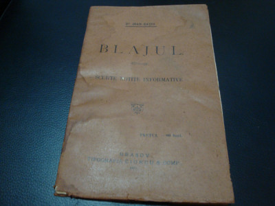 Ioan Ratiu - Blajul - scurte notite informative - 1911 foto
