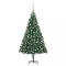 Brad de Craciun pre-iluminat cu set globuri, verde, 210 cm, PVC