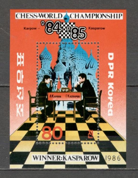 Coreea de Nord.1986 C.M. de sah Moscova-Bl. SC.110