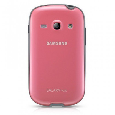 Husa Capac Plastic Samsung S6810 (Galaxy Fame) Roz Original foto