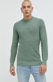 Cumpara ieftin Superdry pulover de bumbac barbati, culoarea verde,