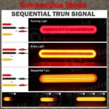 Set 2 Stopuri LED SLIM Neon Dinamice 12V/24V Rosu/Galben 233mm