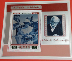 AJMAN, ALBERT SCHWEITZER - COLI?A MNH foto