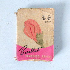 ** Budlet Powder Paper Made in China foite de hartie pudrata in carnetel anii 80