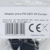 Cumpara ieftin Adaptor priza PNI UK-Europa, 220V, negru