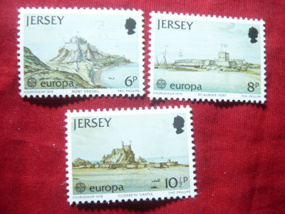 Serie Jersey 1978 - Europa CEPT - Peisaje , 3 valori foto