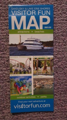 Harta Sandusky &amp;amp; Lake Erie Shores, Ohio, USA, visitor map, 2021/22 foto