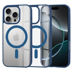 Husa pentru iphone 16 pro, atasare magnetica, magsafe, blue foto