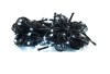 Instalatie de Craciun liniara, eMazing, 17 M, din care 1M cablu priza 220V, 200 LED, 8 jocuri de lumini, controler, fir negru, alb rece