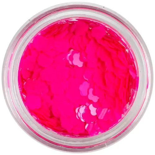 Decora&Aring;&pound;iune pentru unghii - confetti floare roz neon