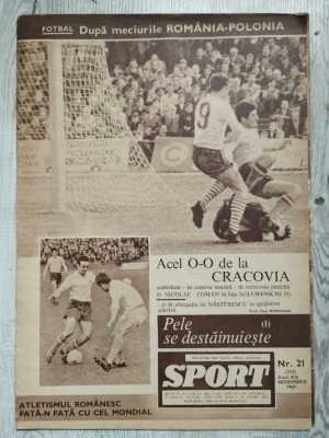 Revista SPORT nr. 21 (212) - Noiembrie 1967 - Farul Constanta foto