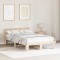 vidaXL Cadru de pat cu headboard Maro 120 x 190 cm Lemn masiv de pin 872662