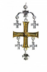 Pandantiv medieval Crucea din Ierusalim foto