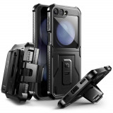 Husa Tech-Protect Kevlar Pro pentru Samsung Galaxy Z Flip 5 Negru, Silicon, Carcasa