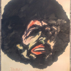 Caricatura Jimmi Hendrix, marele chitarist// acuarela pe hartie, fan art