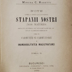 COLIGAT DE DOUA LUCRARI de MIRCEA C. ROSETTI , 1882