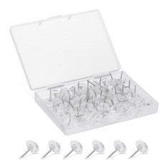 Set 100 Pioneze 11 x 16 mm Kwmobile, Transparenta, Poliester, 60173.01