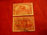 2 Timbre de colet SUA 1912 : 3C si 5C stampilate