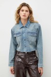Gestuz geacă din denim femei, de tranziție, oversized