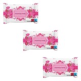 Servetele Umede pentru Maini / Corp cu Aroma de Flori - 3x80buc
