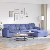 VidaXL Canapea modulară cu taburet și perne, albastru jeans