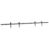 Cumpara ieftin Set feronerie pentru usi glisante, negru, 305 cm, otel