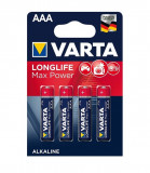 Baterie Varta Long Life Max Power AAA R3 1,5V alcalina set 4 buc.