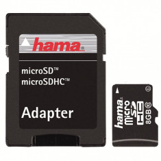 Card Hama Micro SDHC 8GB cu adaptor foto