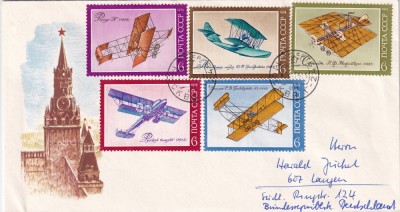 FILATELIE TEMATICA - PLIC RUSIA TEMATICA AVION AVIOANE foto