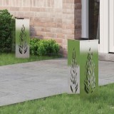 vidaXL Lumină LED Solară pentru Alei 2 pcs Oţel inoxidabil 879797