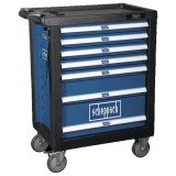 Scheppach TW 1000 - Dulap pentru scule 765x460x970 mm 7 compartimente 263 scule incluse banc de lucru