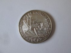 Rară! Cuba 5 Pesos 1981 FAO argint .999 UNC ed.limitata,patina deosebita