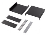 Carcasă aluminiu neagră 250mm x 260mm x 90mm