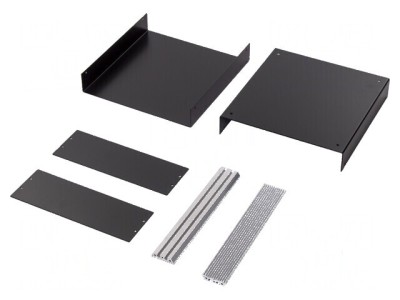 Carcasă aluminiu neagră 250mm x 260mm x 90mm foto
